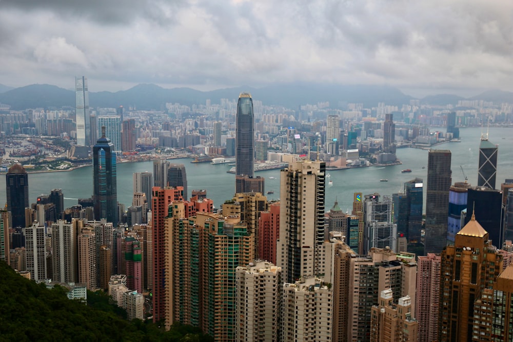 a view of a city from a high point of view