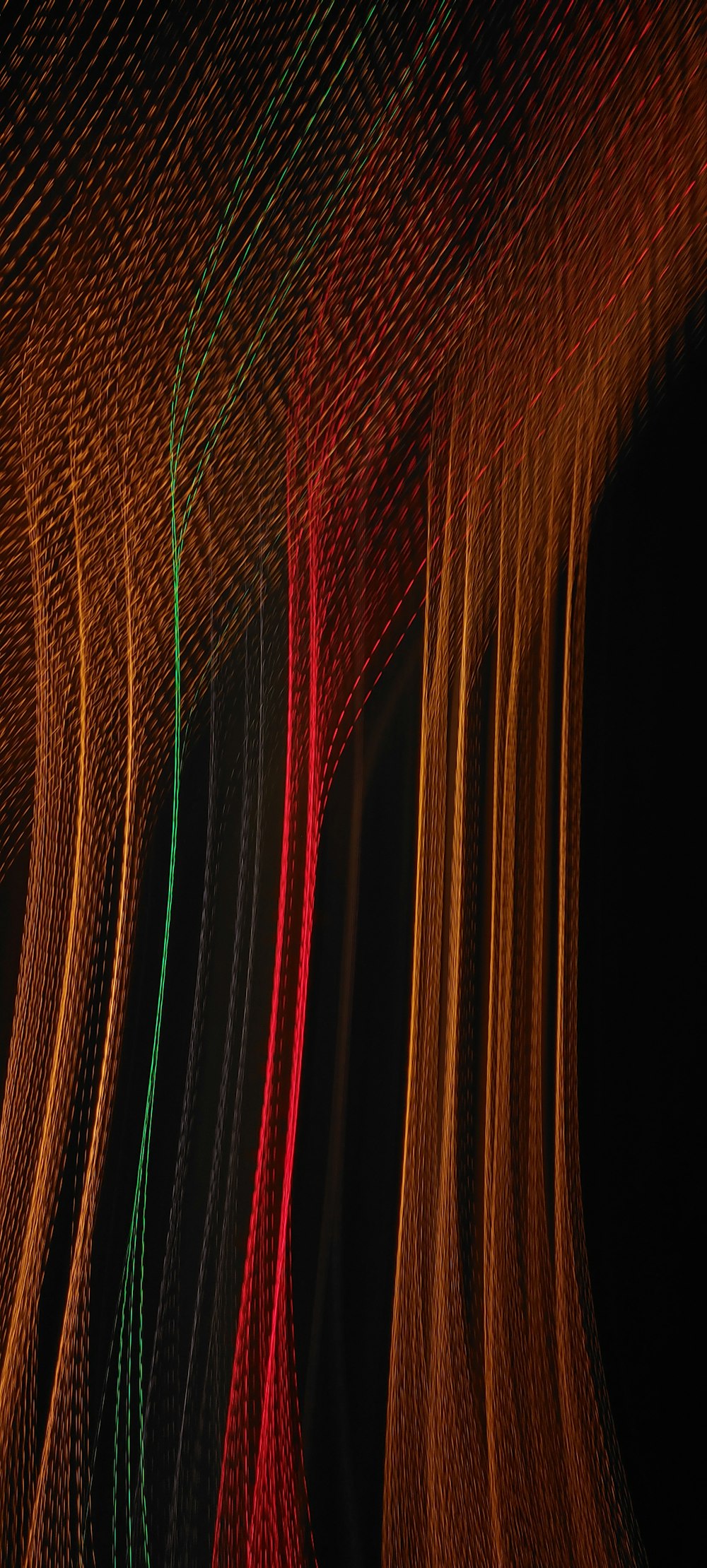 a close up of a long exposure of lights