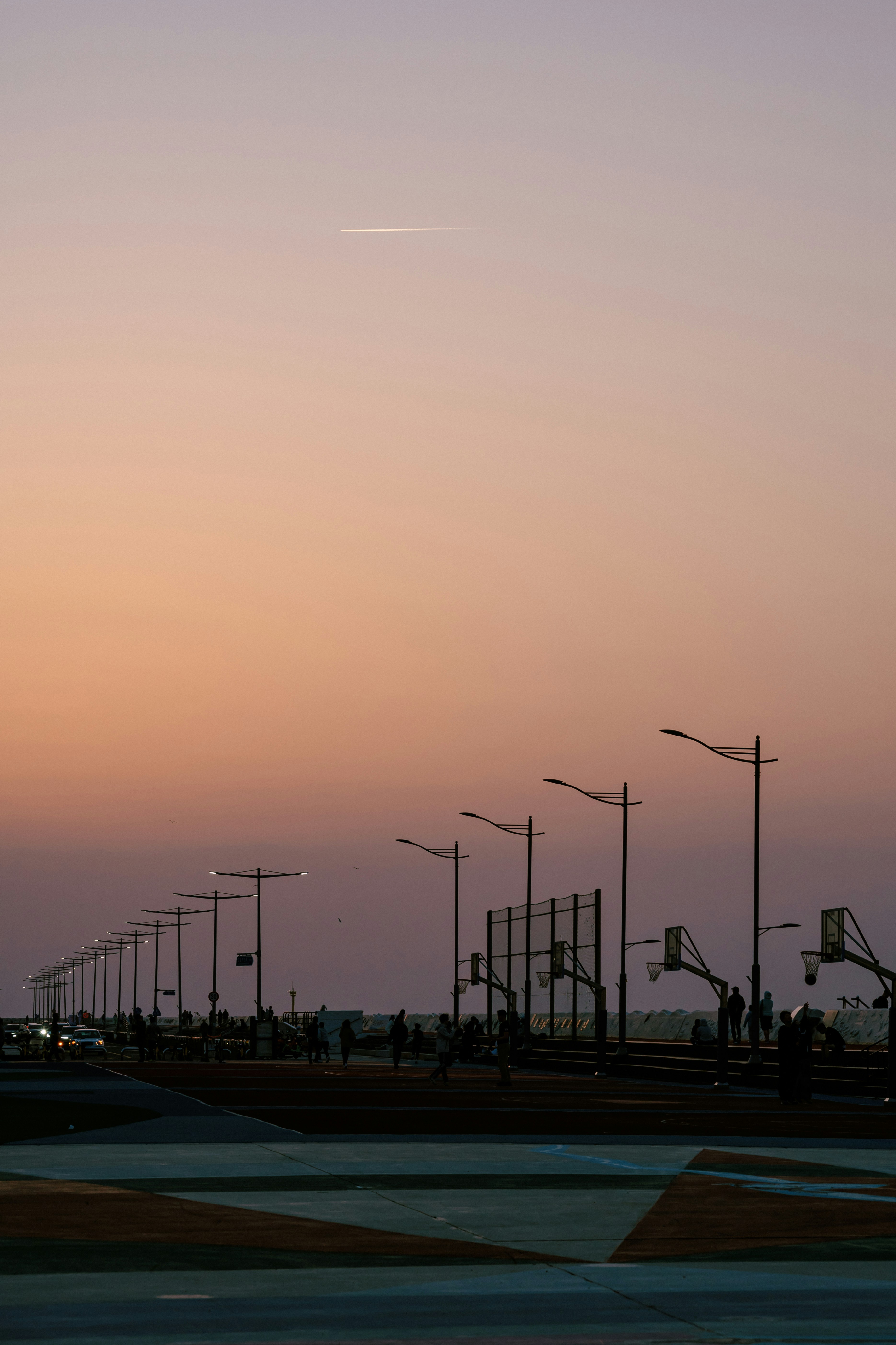 A group of street lights sitting next to each other photo – Free ...