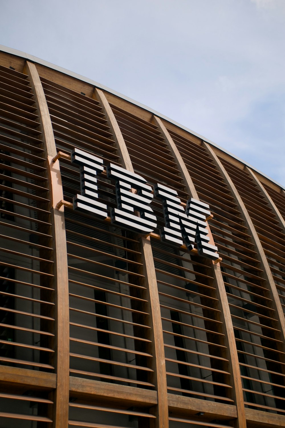 the ibm logo on the side of a building