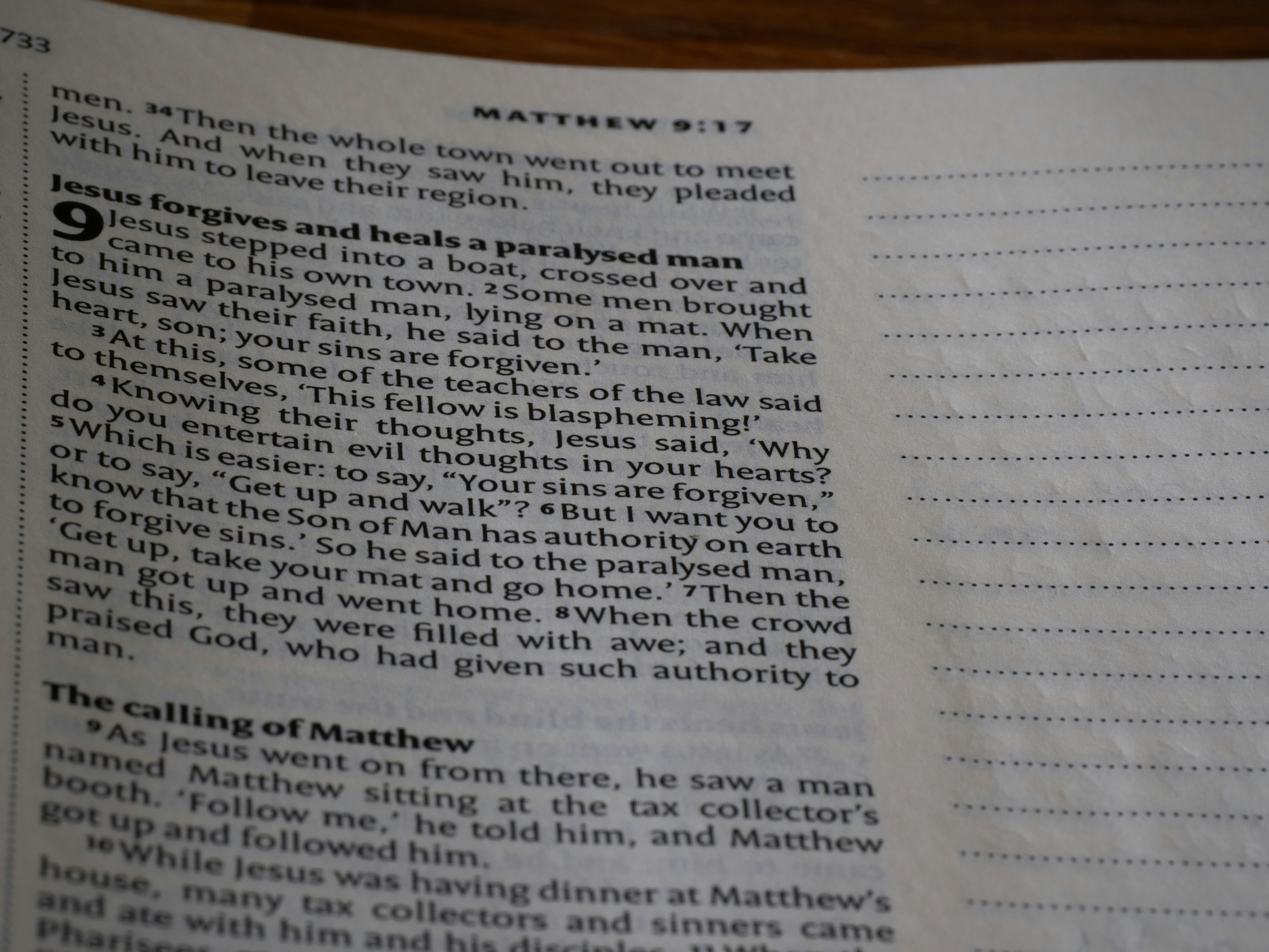 close up, bokeh, bible, new testament, christian, history, text, reading, bible study, devotions, christianity, scripture, Matthew, Synoptic Gospel, Gospel,