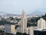 a view of a city with tall buildings