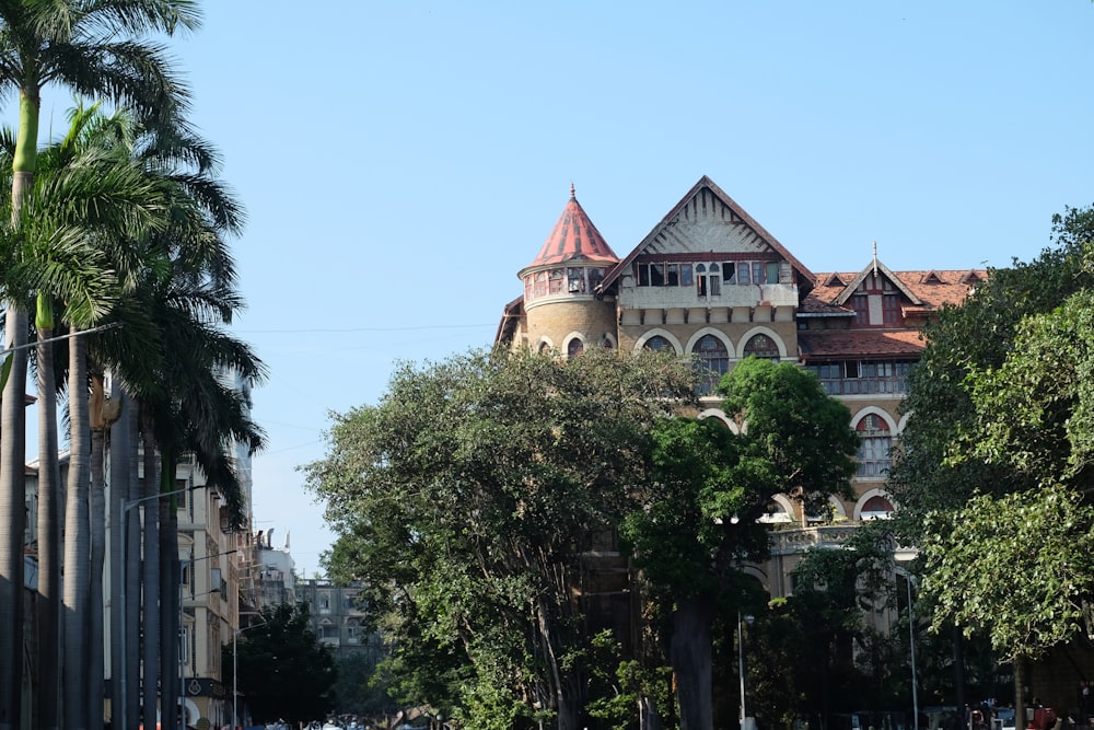 a large building with a tower on top of it