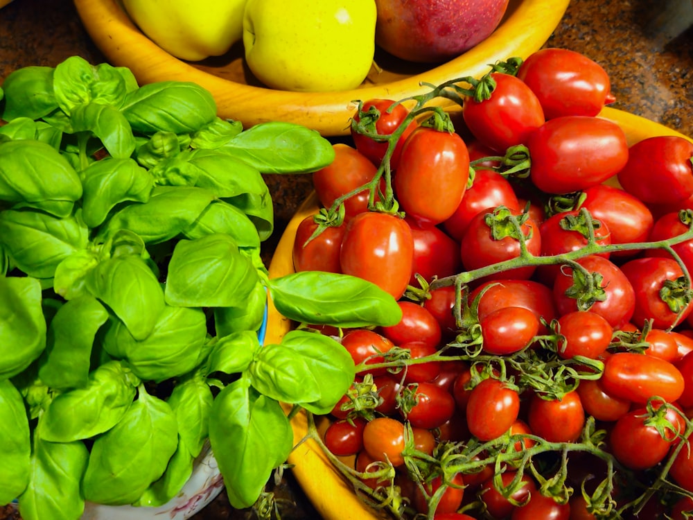 a variety of fruits and vegetables on a table