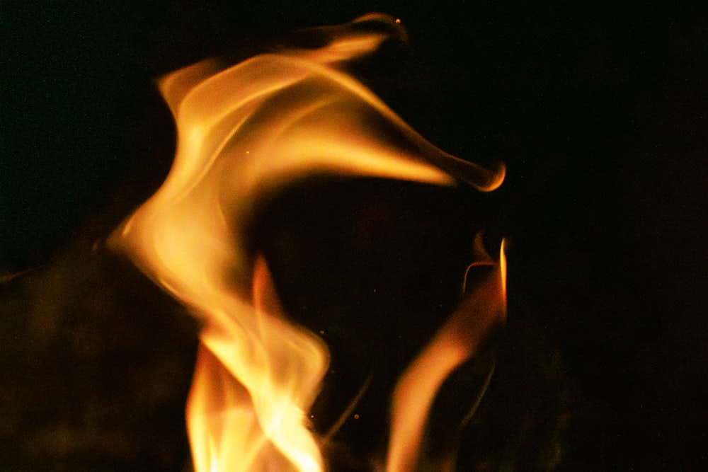 a close up of a fire on a black background