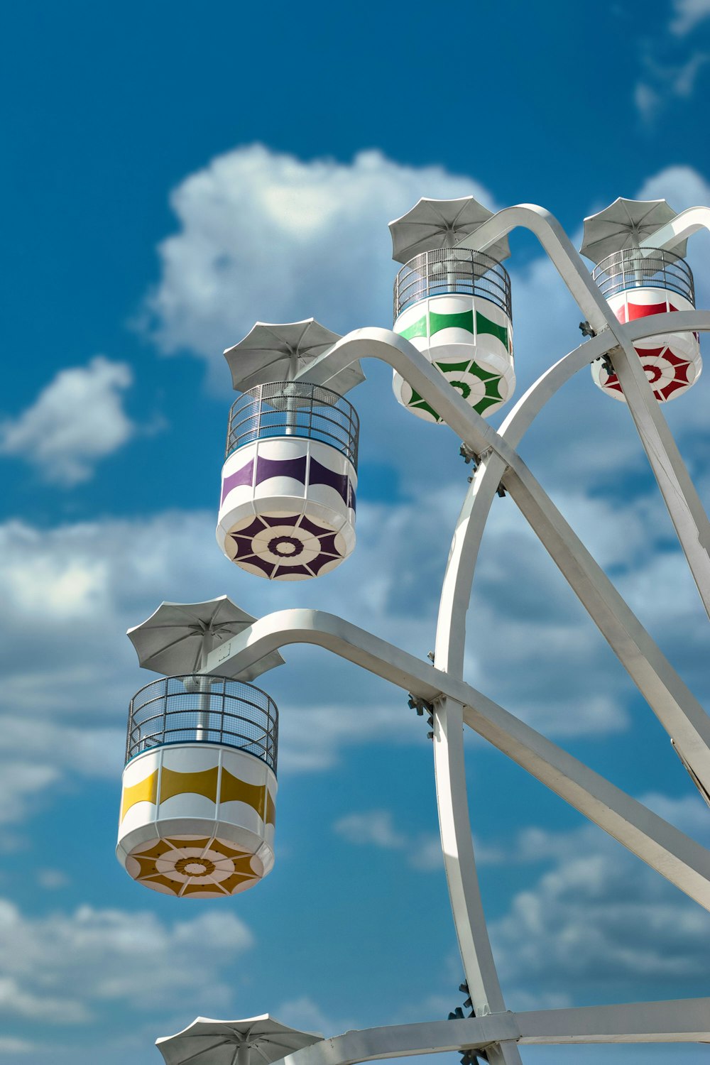 a ferris wheel with a sky in the background