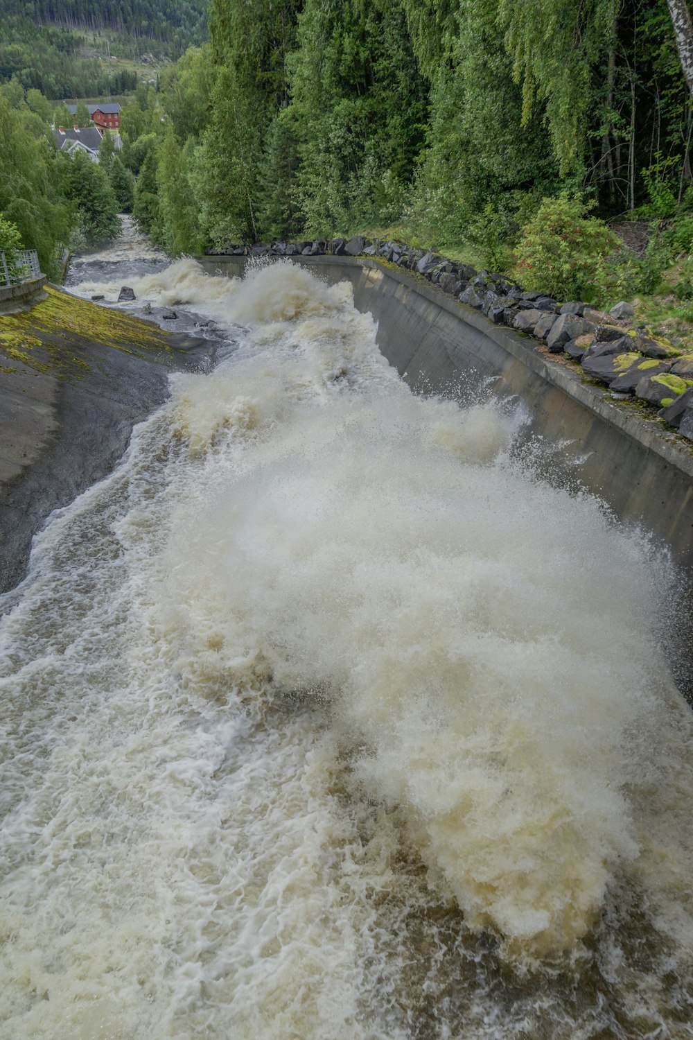 a river that has a bunch of water coming out of it