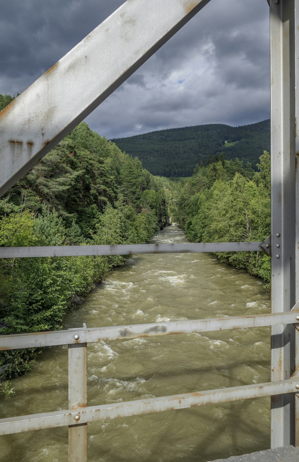 a view of a river from a bridge