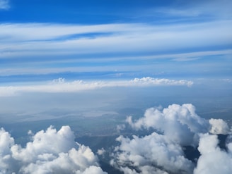 a view of the clouds from an airplane