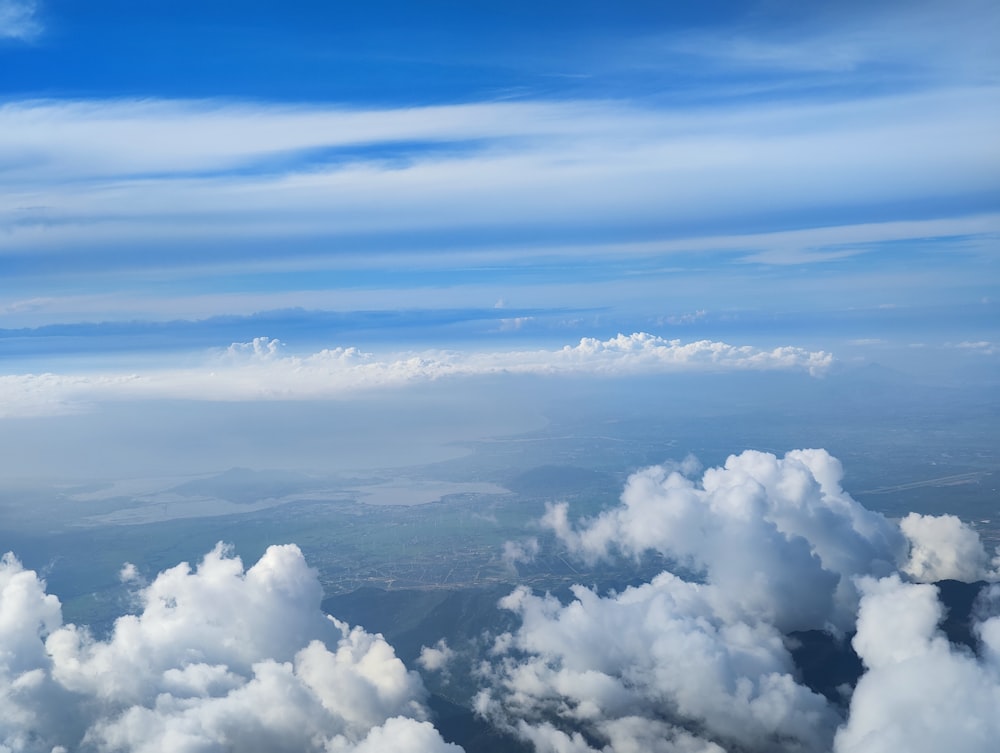 a view of the clouds from an airplane