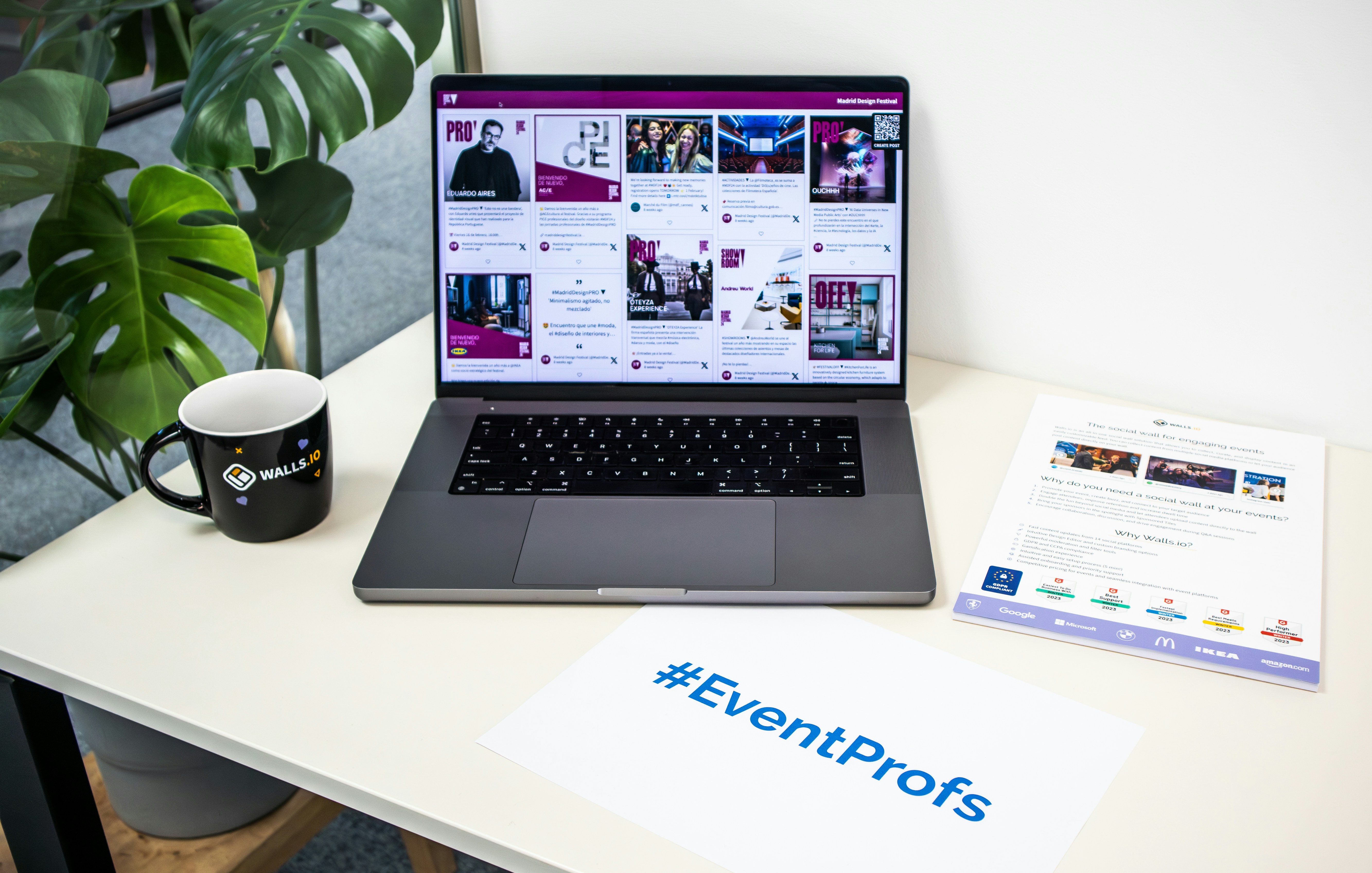 A laptop on a desk, representing social media planning for non-profits