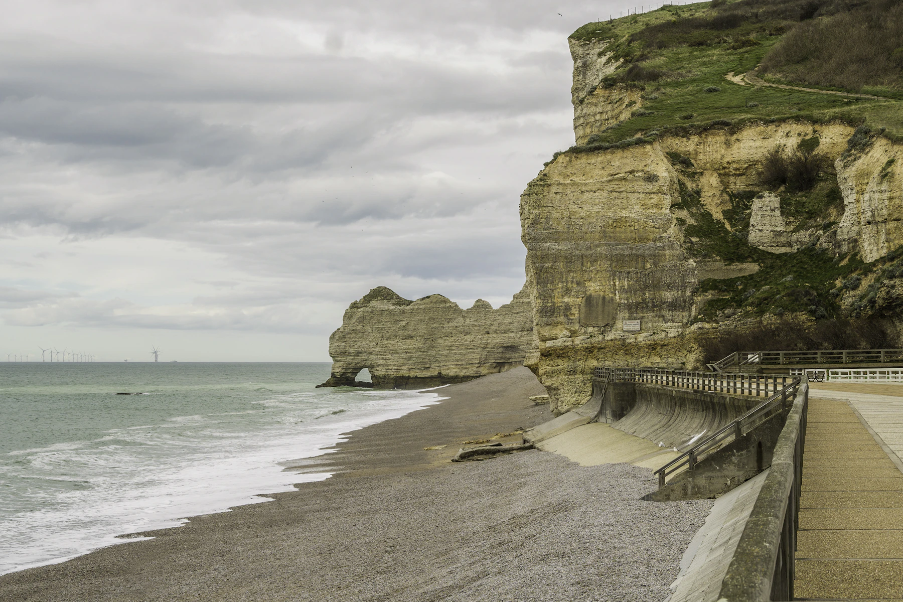 Falaises et plage d'Omaha Beach, Colleville-sur-Mer Normandie
