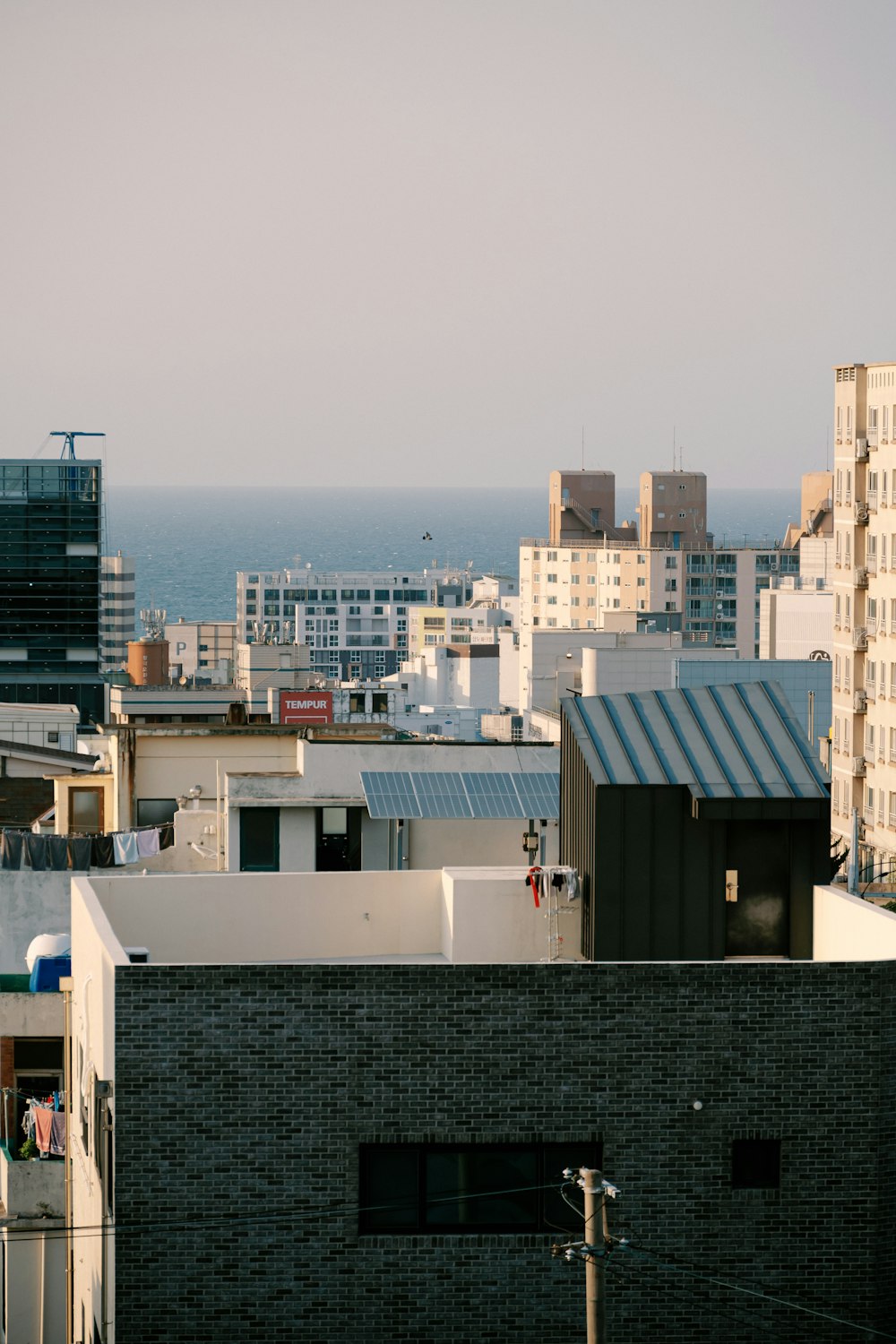 a view of a city from a rooftop