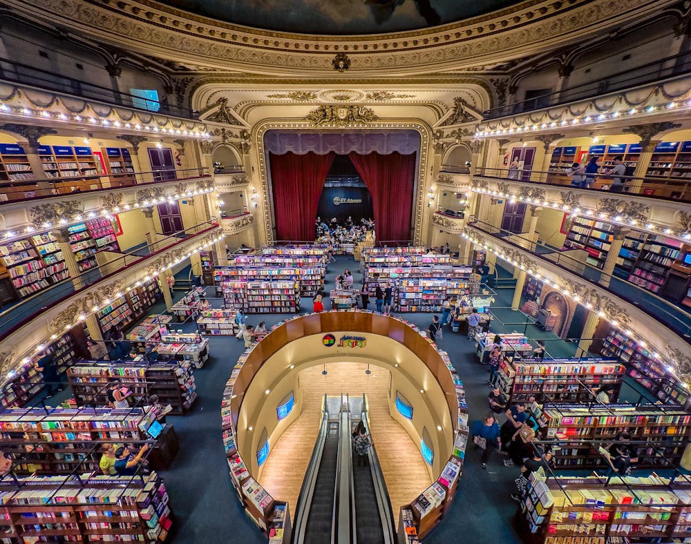 a large library filled with lots of books