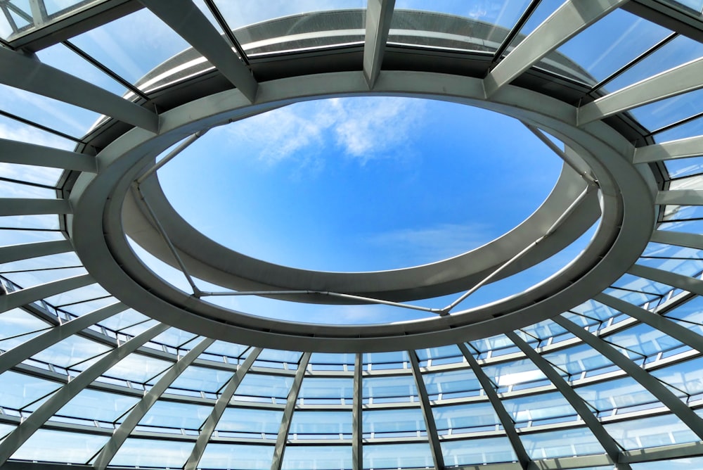 a view of the inside of a glass dome