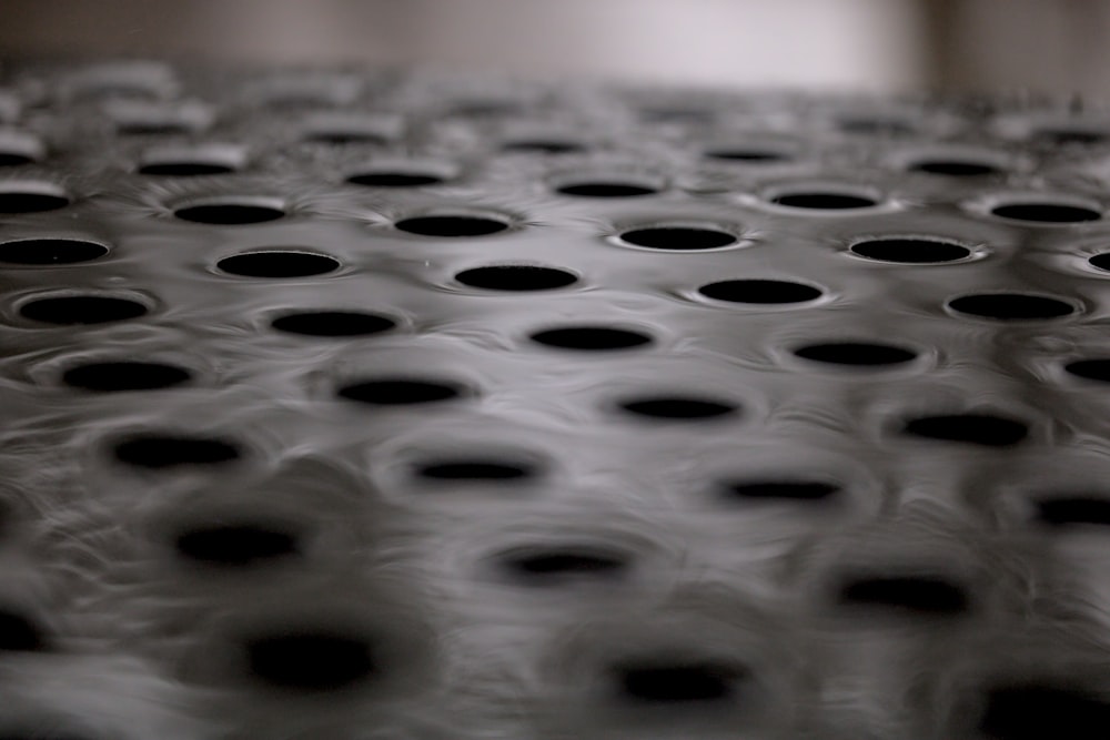 a close up of a table with circles on it
