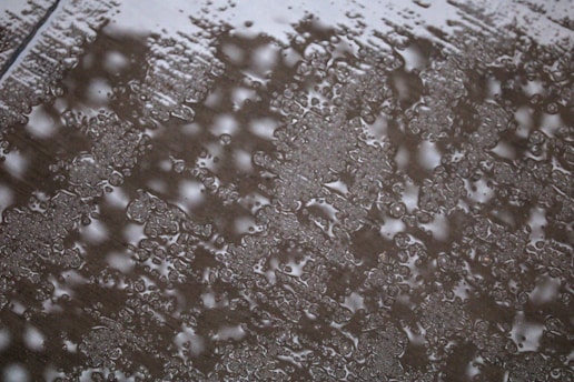 rain drops on the windshield of a car