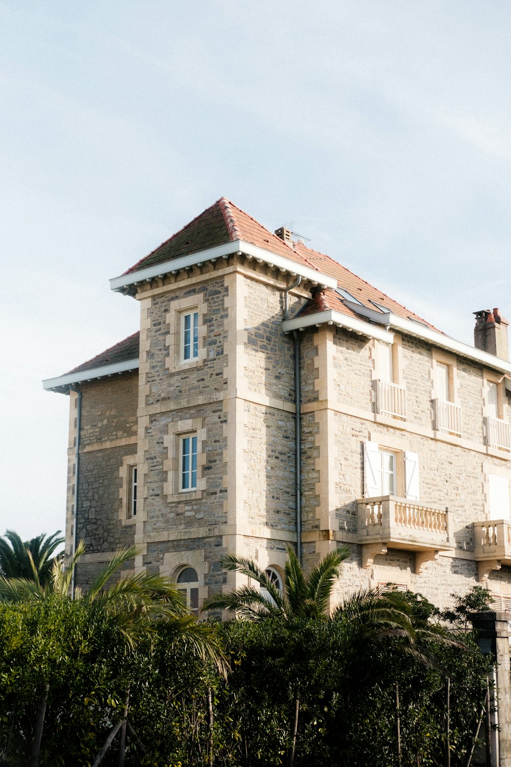 a large building with a clock on the front of it