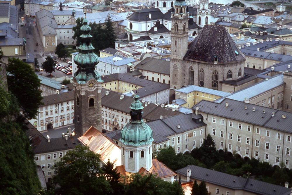 a view of a city from a high point of view