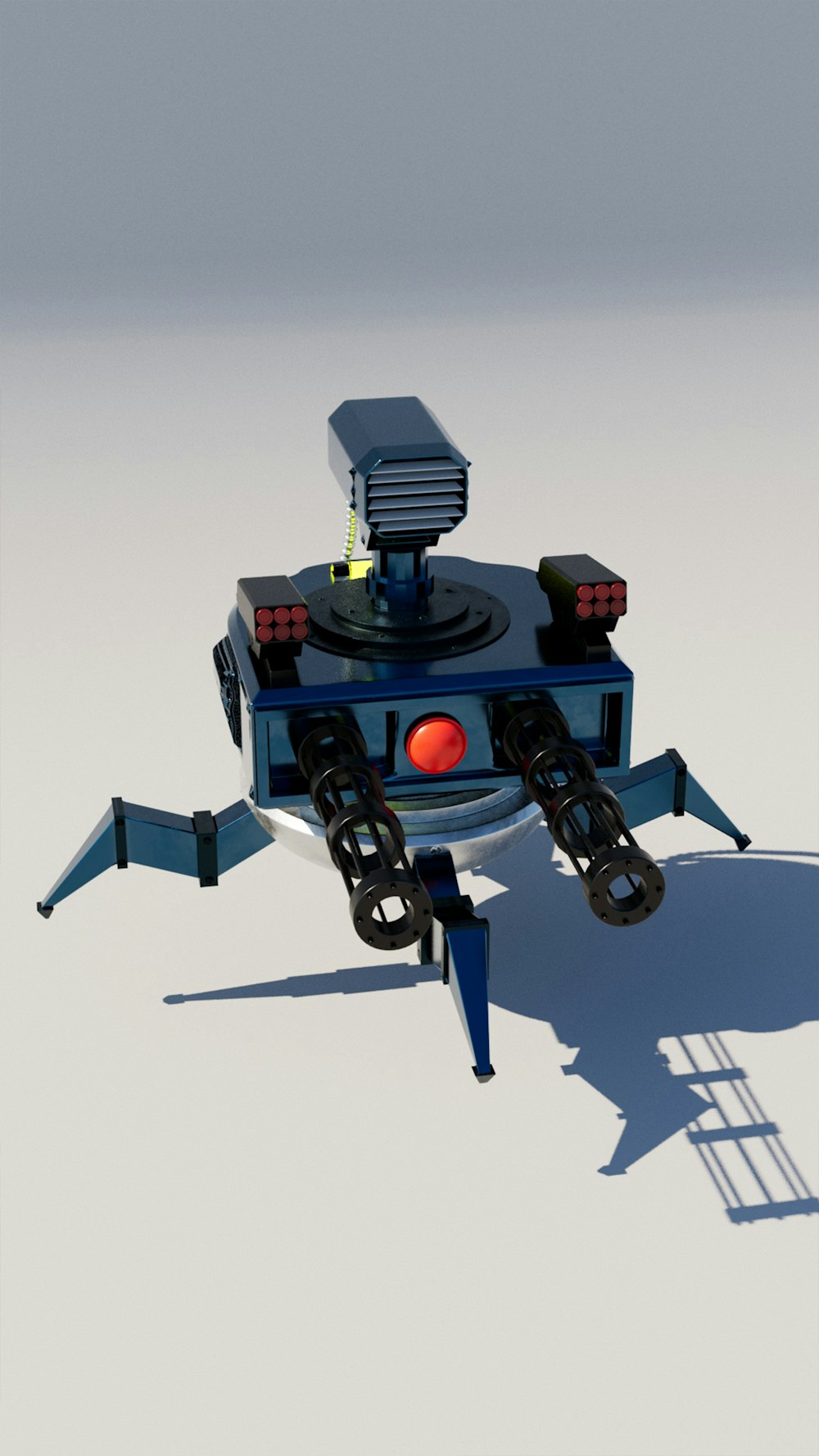 a computer generated image of a robot with wheels