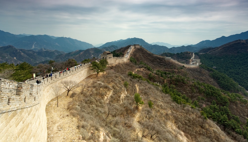 a view of the great wall of china