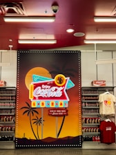 a coca - cola advertisement is displayed in a store