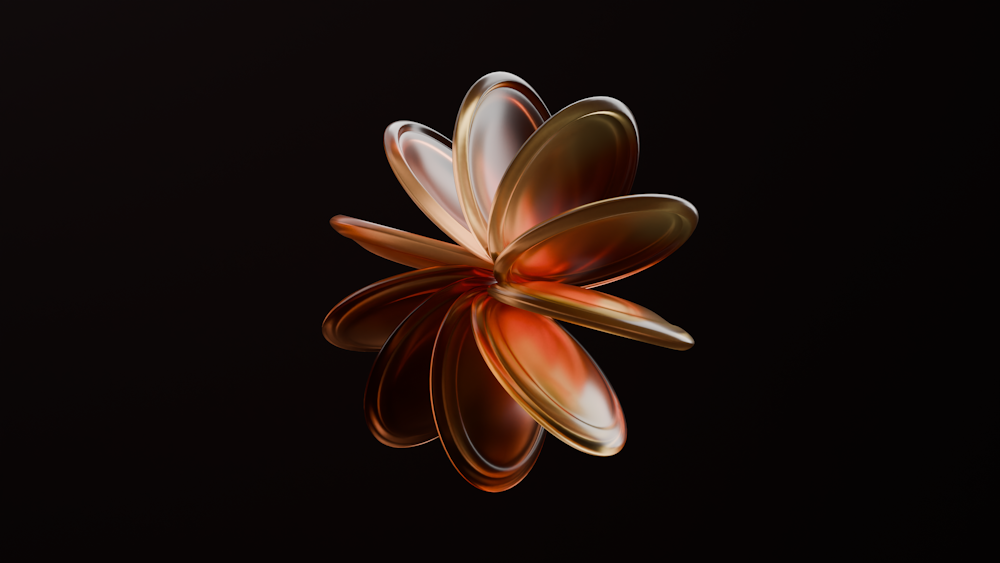 a close up of a flower on a black background