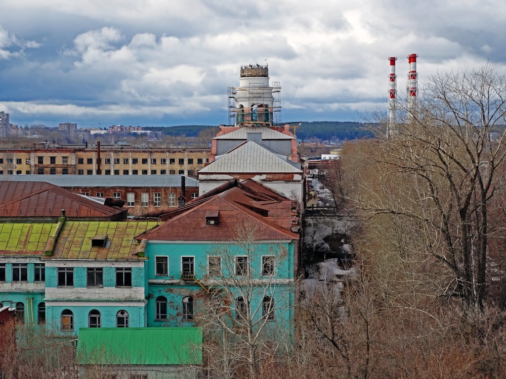 a view of a city from a distance