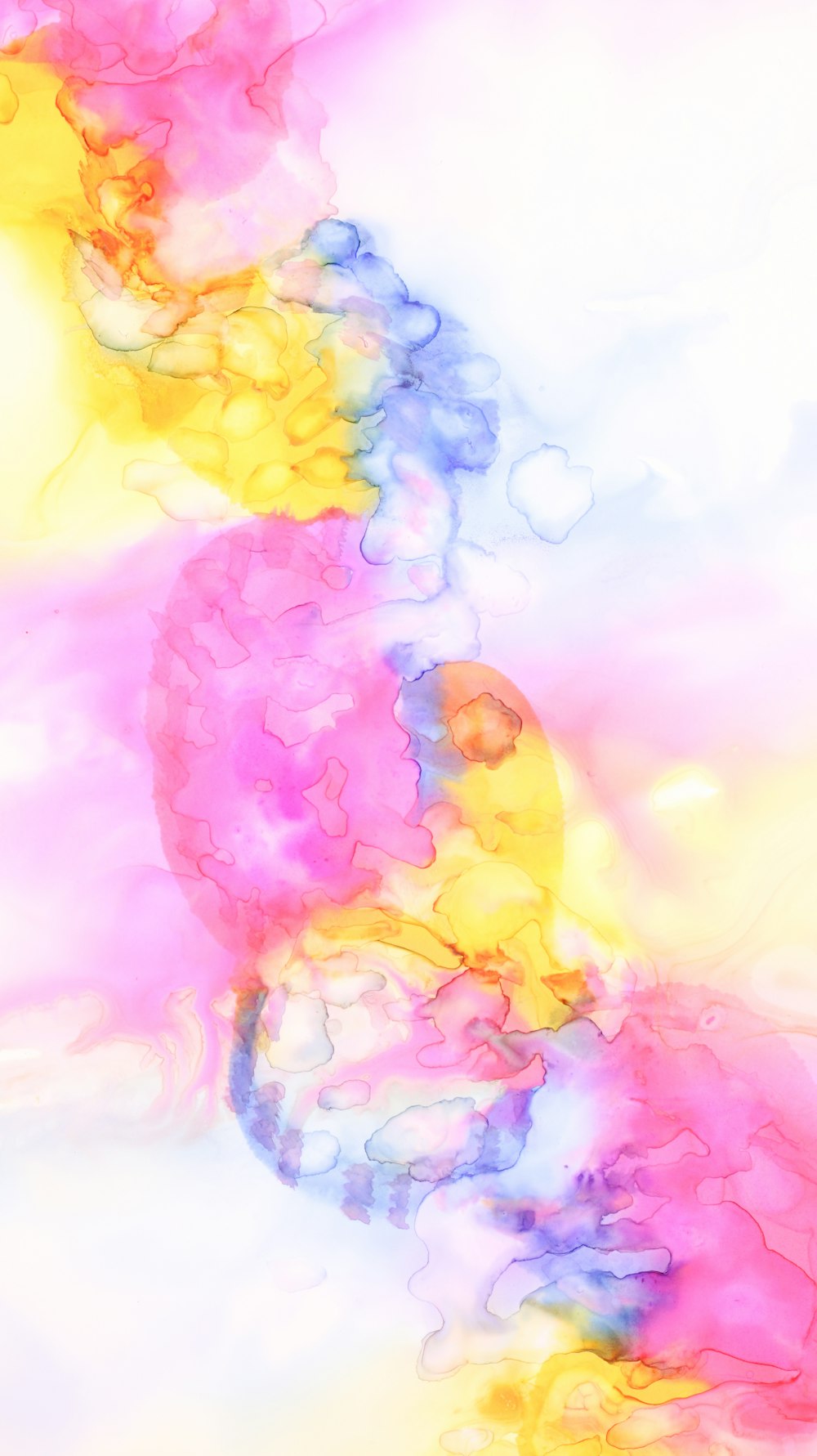 una pintura abstracta de una estructura multicolor