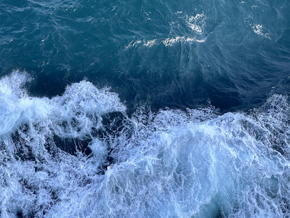 a view of a body of water from above