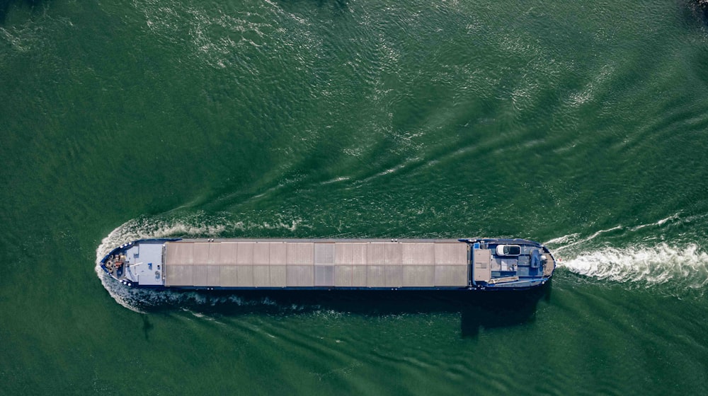 a large boat in a body of water