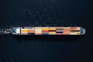 a large container ship in a body of water