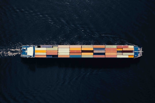 a large container ship in a body of water