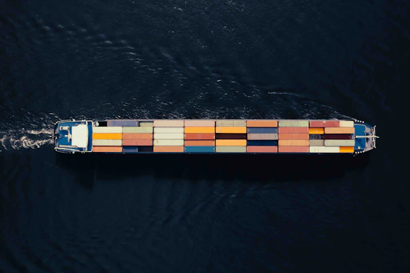 a large container ship in a body of water