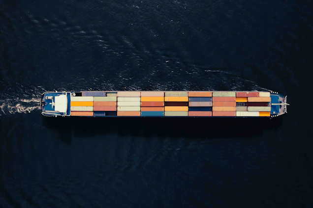 a large container ship in a body of water