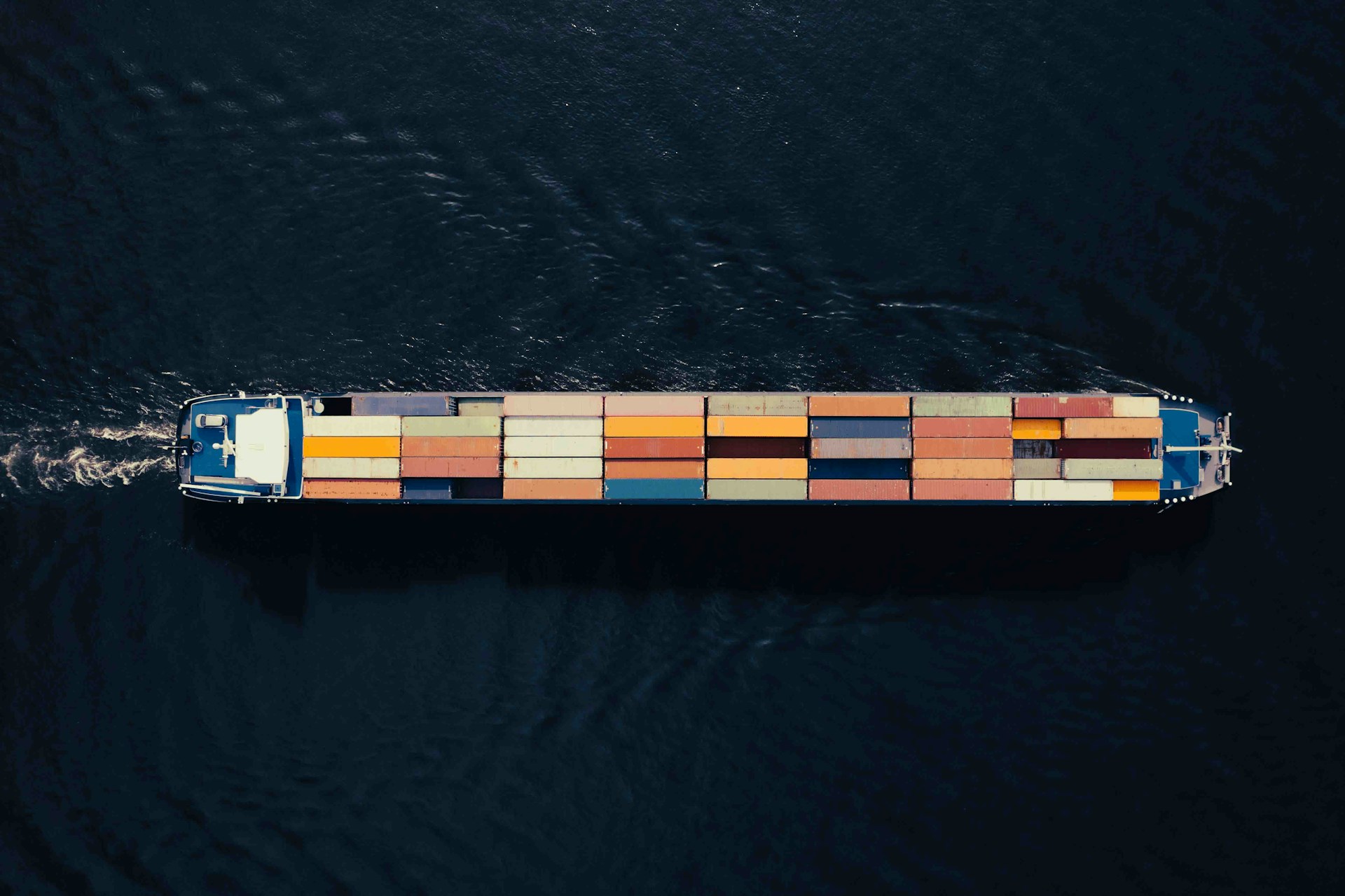 a large container ship in a body of water