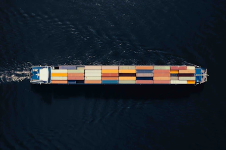 a large container ship in a body of water