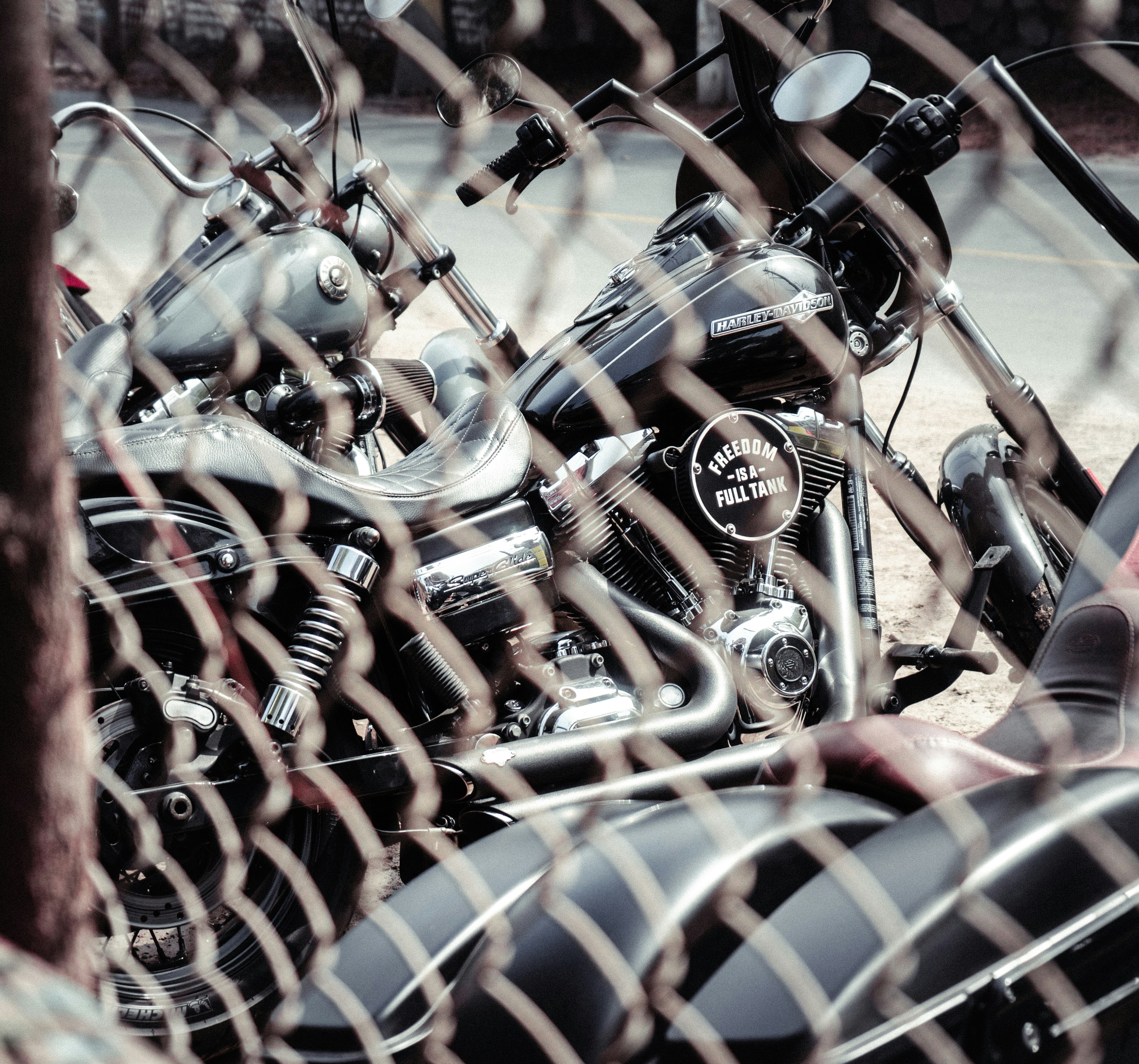 a couple of motorcycles parked next to each other