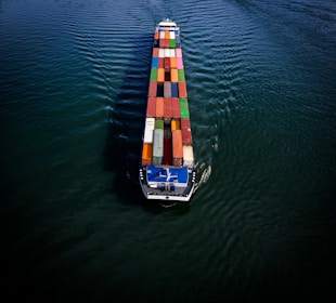 a large boat with a lot of containers on it