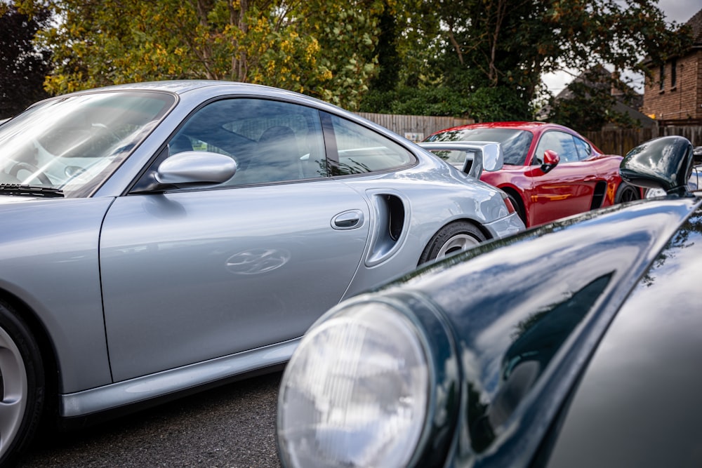 a group of cars parked next to each other