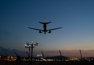 an airplane is taking off from an airport