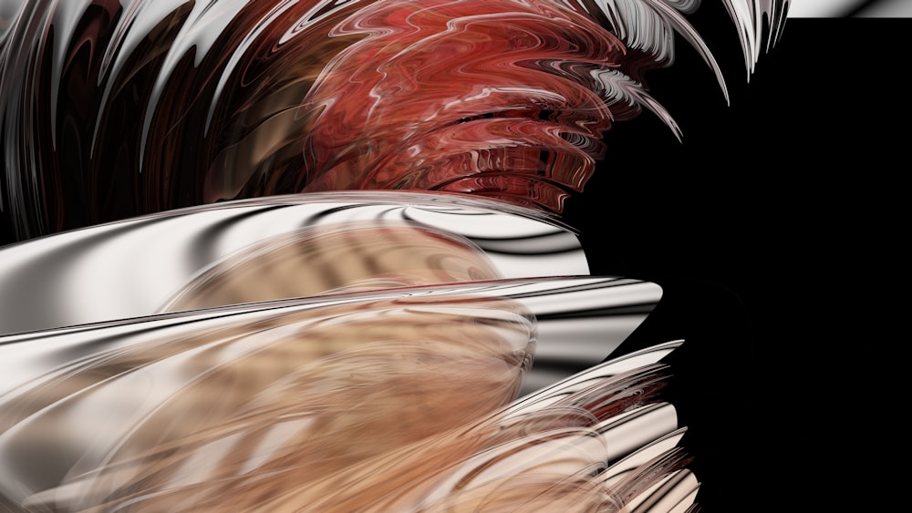 a digital painting of a woman's face and hair
