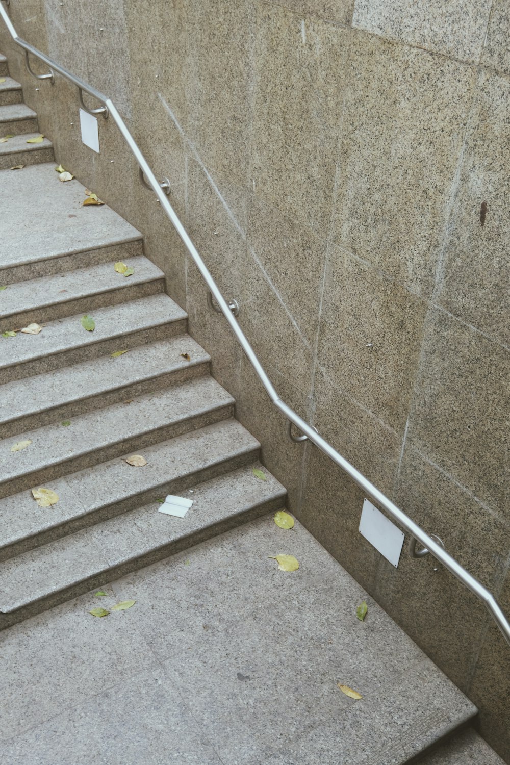 a bunch of steps that are next to a wall