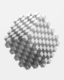 a white cube that is floating in the air