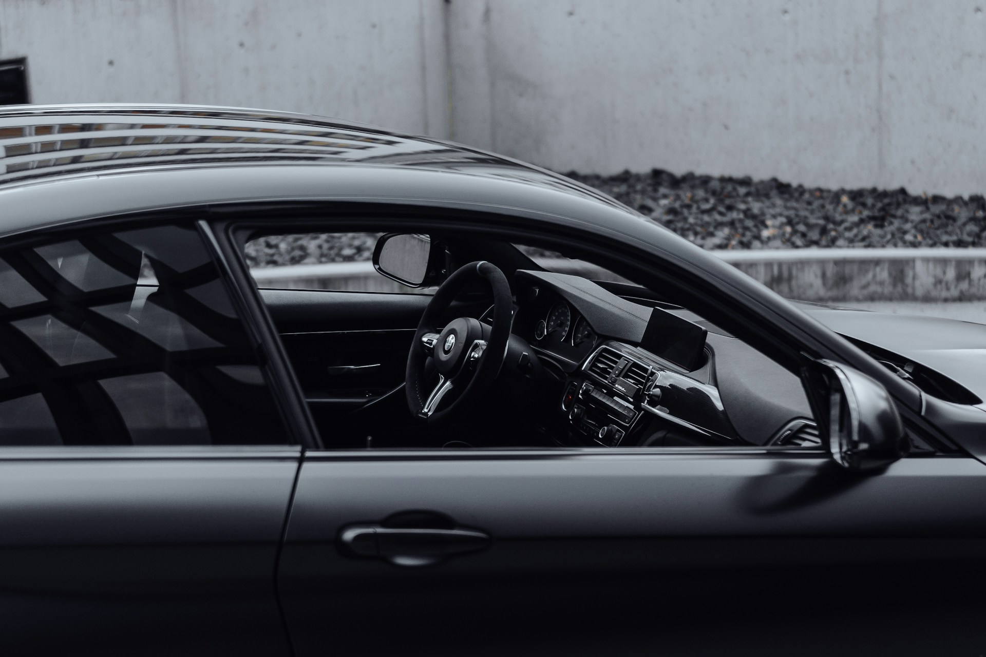 a car parked on the side of the road