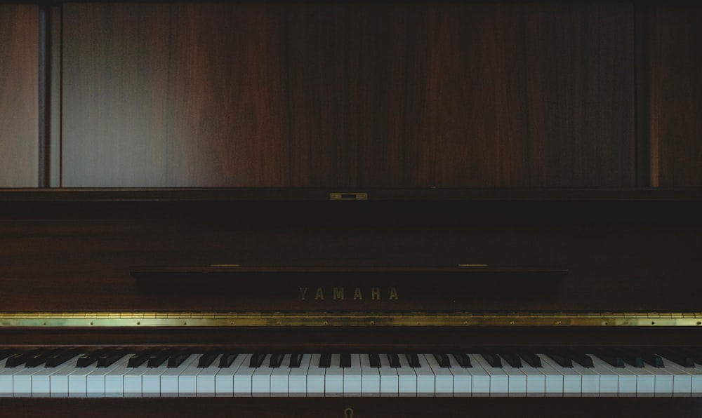 a close up of a piano in a room