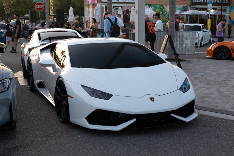 Luxury white sports car Toronto