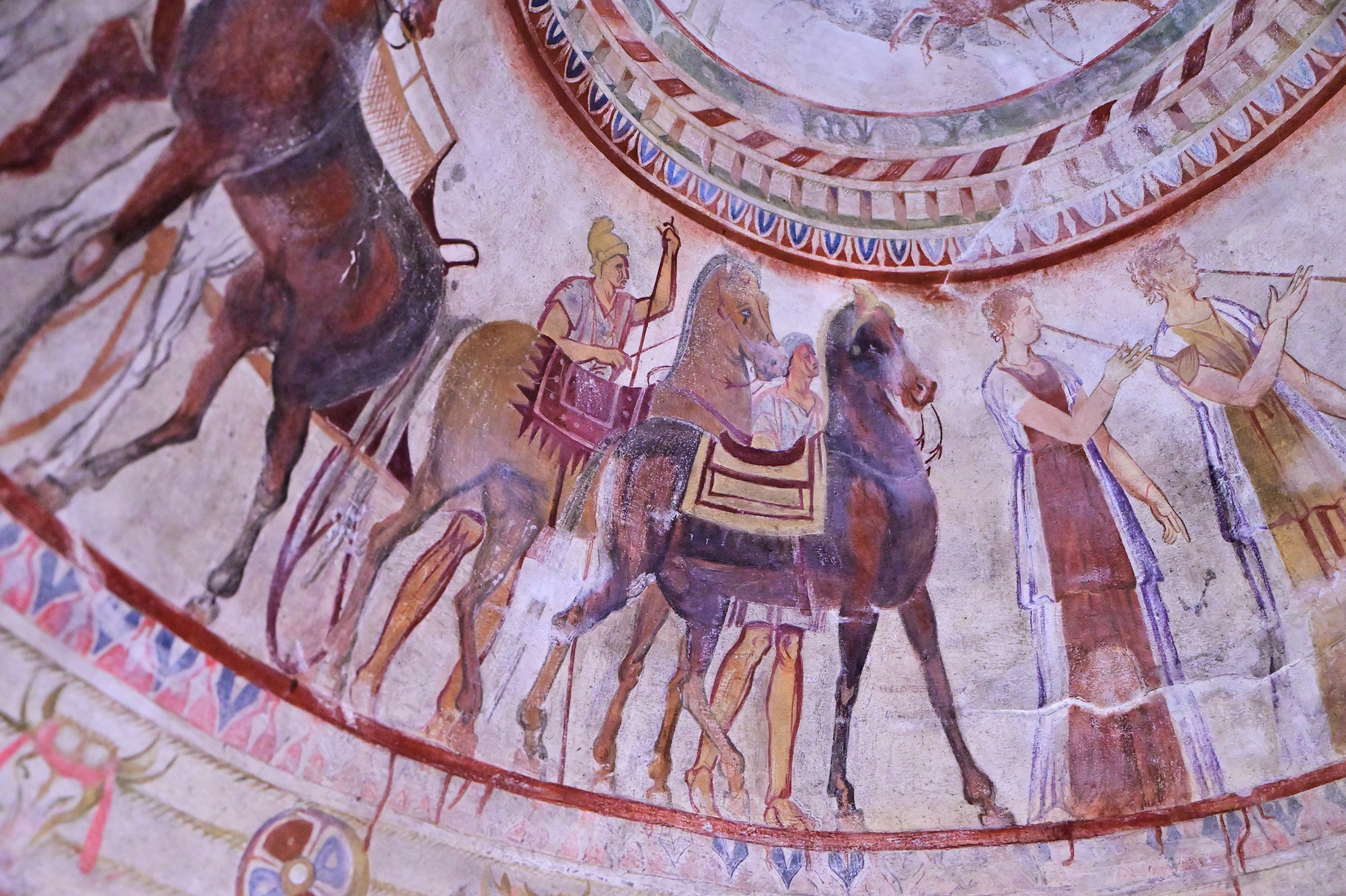 Indoors of the Thracian tomb of Kazanlak, The Valley of the Thracian Kings (replica)