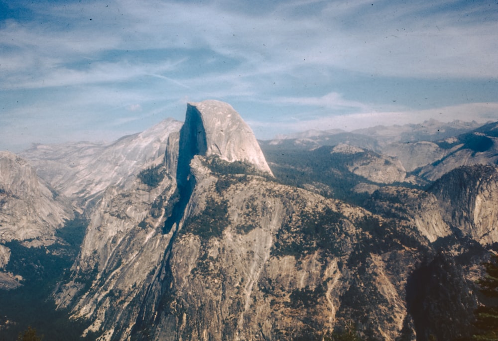 a view of the mountains from a plane