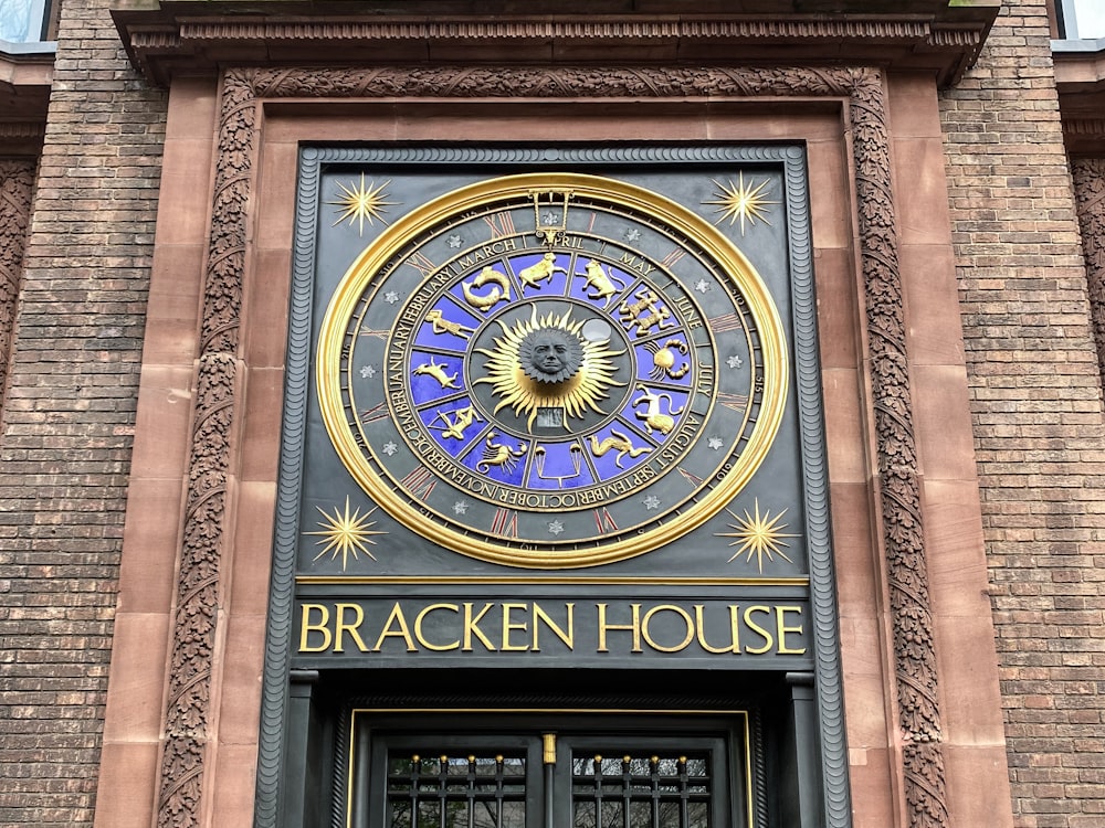 a large clock on the side of a building